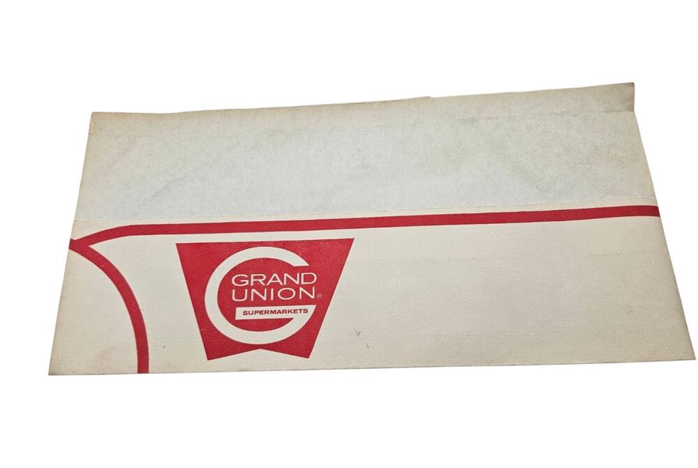 RARE ADVERTISING GRAND UNION SUPERMARKETS Paper Chefs Hat. Employee Uniform